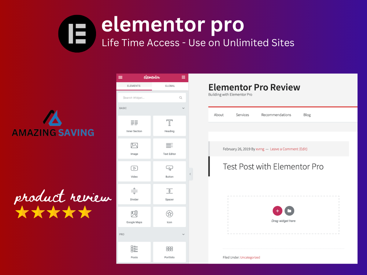 Elementor Pro - Life Time Access Download