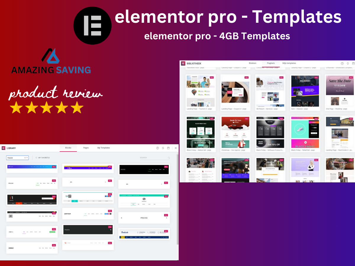 Elementor Pro - Templates Download